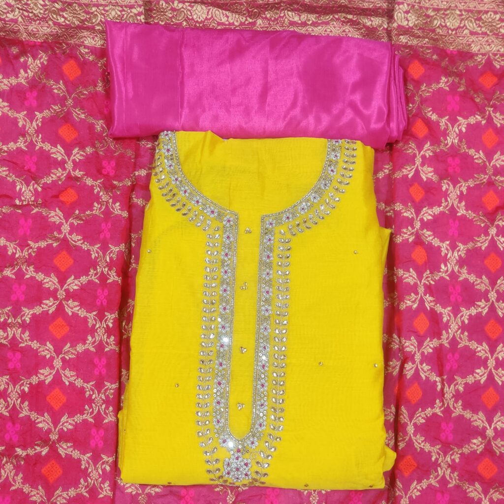 silk- banarsi- yellow